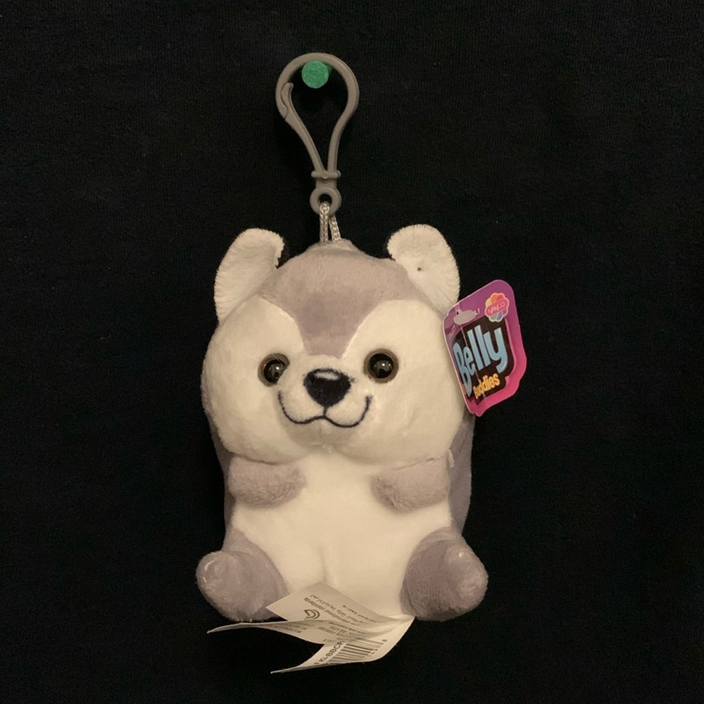 Belly Buddies Alaskan Husky Dog bag clip NWT